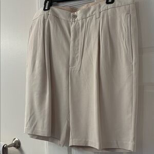 Tommy Bahama Cream Flat Front Men Shorts
